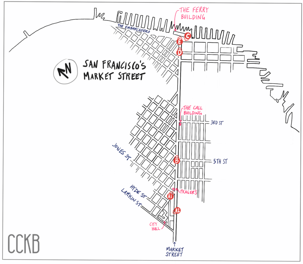 1906 San Francisco Earthquake Market Street Map